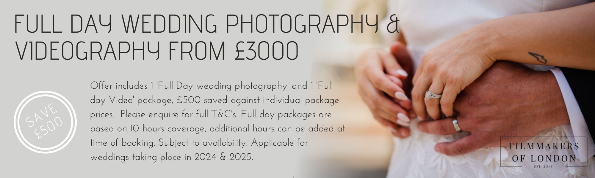 wedding video and photo package deal